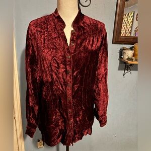 Vintage, White Stag, Crushed Velvet, BoHo Top